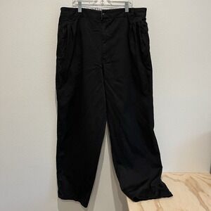 Men's Pleated Pants 100% Cotton Trousers Black hunters run vintage dress